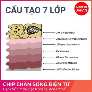 MIẾNG DÁN CHIP CHỐNG BỨC XẠ ĐIỆN TỪ NHẬT BẢN HITOKI HÌNH MÈO THẦN TÀI , NGĂN BỨC XẠ ĐIỆN THOẠI