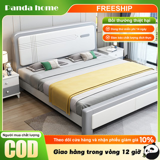 Panda Giường đôi 2 mét phòng ngủ chính gỗ nguyên khối chất lượng cao chịu lực 500KG giảm giá 20%