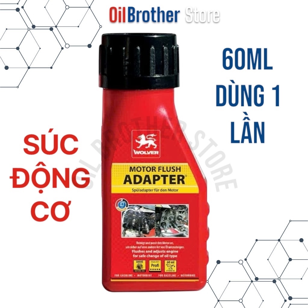 SÚC ĐỘNG CƠ WOLVER MOTOR FLUSH ADAPTER 60ML | Shopee Việt Nam