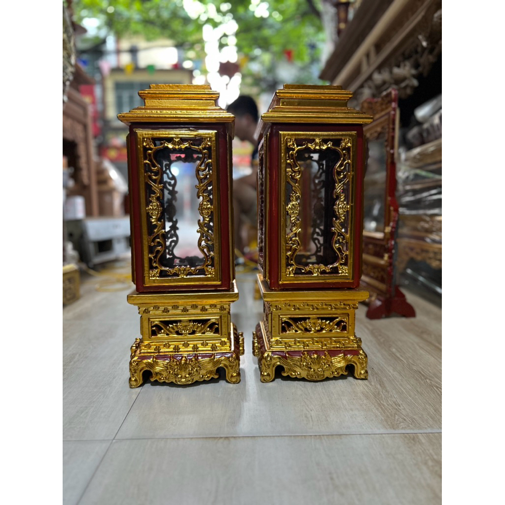 Đèn thờ gỗ Sơn son thếp vàng