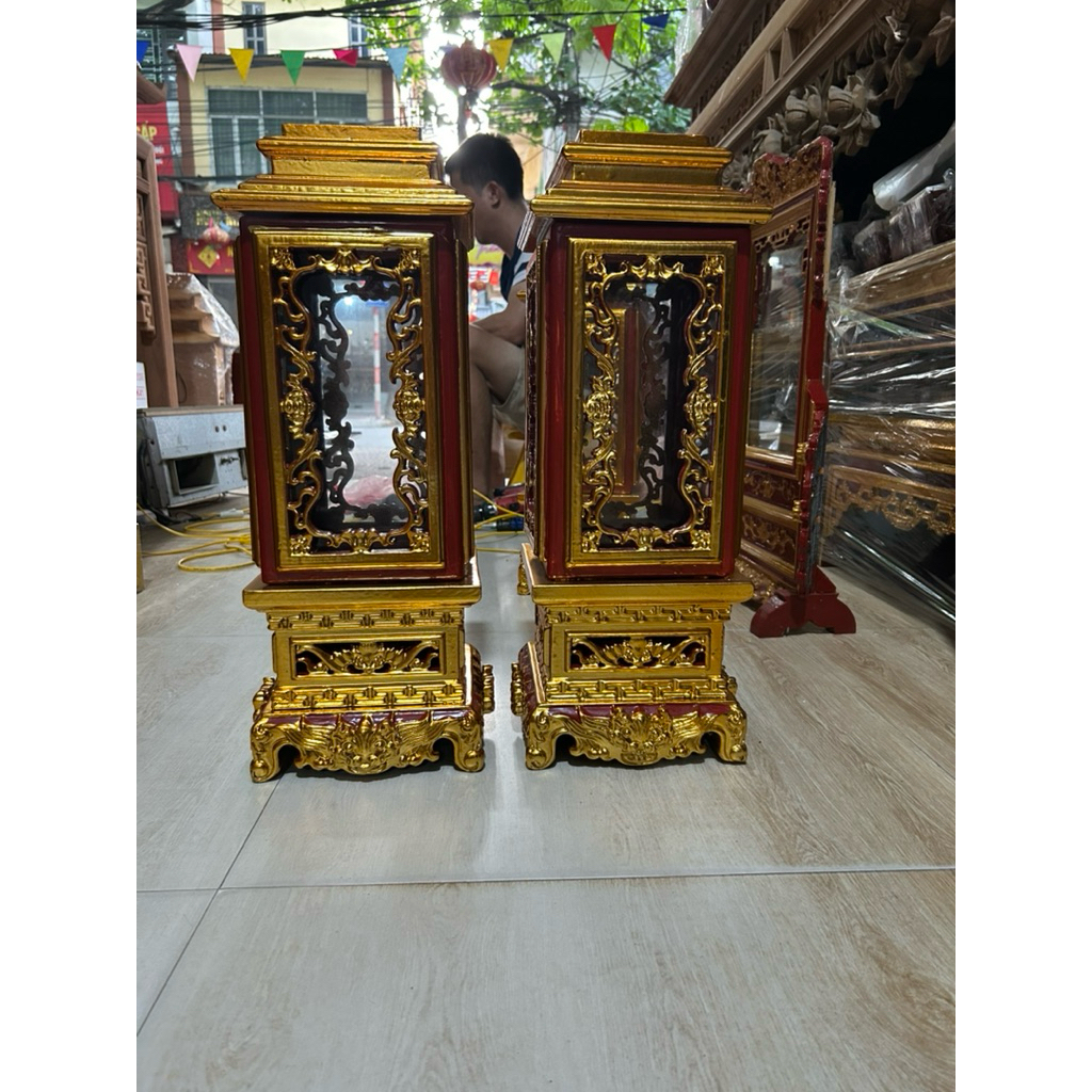 Đèn thờ gỗ Sơn son thếp vàng