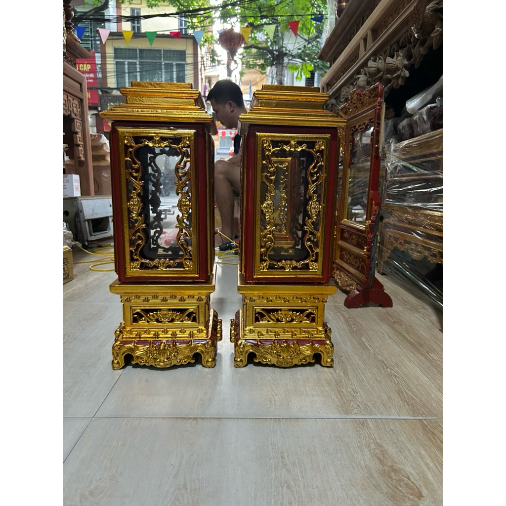 Đèn thờ gỗ Sơn son thếp vàng