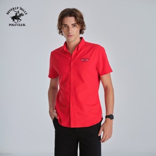 Beverly Hills Polo Club - Áo sơ mi ngắn tay ngắn tay Nam Slim Fit RD Đỏ- CMSSS23TL006