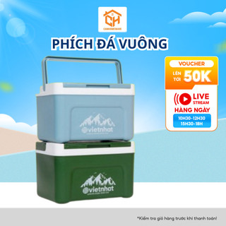 Phích Vuông Thái 2.3L 3932 Việt Nhật, Phích Mini Giữ Nhiệt Tiện Lợi, Phích Đá Giữ Nhiệt Cam Homeware
