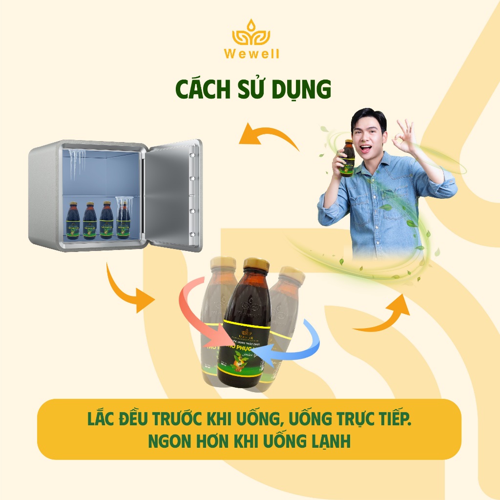 [Thùng 24 chai] Nước uống thảo dược Thổ phục linh [Chai thủy tinh 250ml]