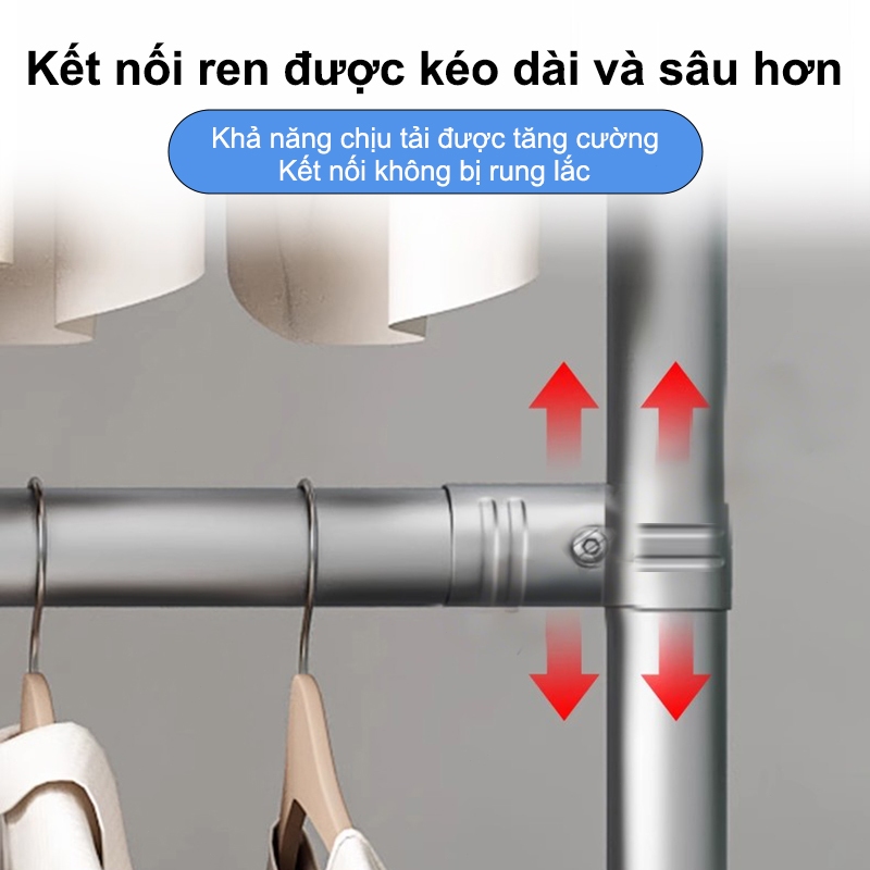 𝐎𝐥𝐢𝐟𝐞 Kệ Treo Quần Ao 2 Tầng Giá Treo Quần Áo Có Móc Chống Gió Sử Dụng Trong Nhà Và Ngoài Trời  Sào Phơi Đồ Ống Thép