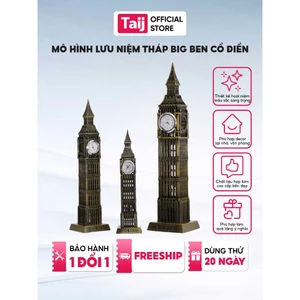 Mô Hình Tháp Đồng Hồ Big Ben Hợp Kim Cao Cấp TAIJ STORE - Trang Trí Bàn Làm Việc, Kệ Sách