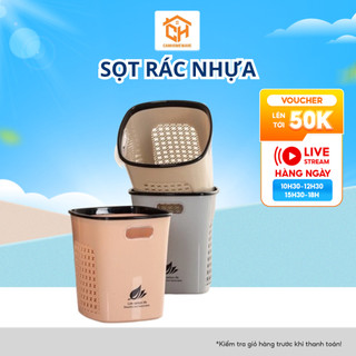 Sọt Rác Nhựa Văn Phòng Không Nắp Cam Homeware