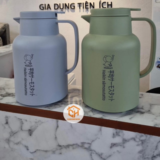 Bình Giữ Nhiệt HOKORI Việt Nhật | Bình Giữ Nhiệt Lõi Thuỷ Tinh 1L, 1.5L Hokori - MSP 3981, 3982 Cam Homeware