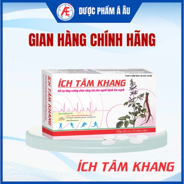 Ích Tâm Khang - Dùng cho người bị suy tim, người có triệu chứng tim mạch, hộp 30 viên