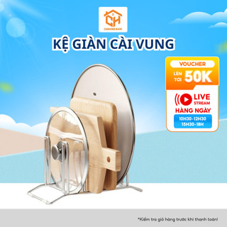 Kệ Giàn Cài Vung Sơn Tĩnh Điện Để Bàn Nhà Bếp Siêu Tiện Lợi Cam Homeware