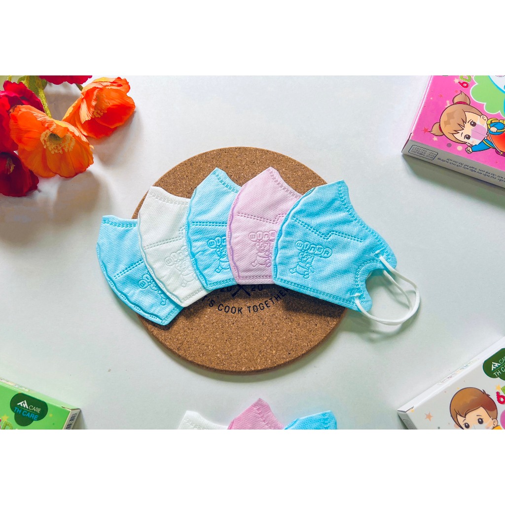 Khẩu trang 3D cho bé Winer Kids - 4 lớp - Hộp 10 cái cho bé 0-4 tuổi (Mẫu mới)