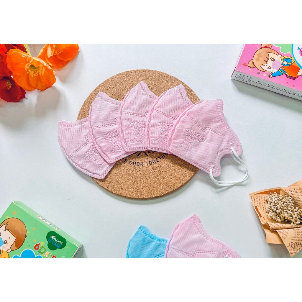 Khẩu trang 3D cho bé Winer Kids - 4 lớp - Hộp 10 cái cho bé 0-4 tuổi (Mẫu mới)