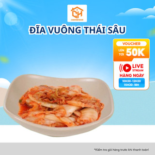 Đĩa Vuông Thái Sâu 2 Size Nhựa Việt Nhật - Đĩa Nhựa Sâu Lòng Đựng Đồ Ăn Kèm, Đồ Ăn Vặt Nhà Hàng, Quán Ăn Cam Homeware