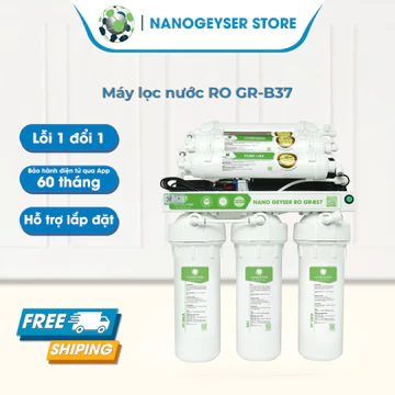 Máy lọc nước RO GR-B37 10 cấp lọc NANO GEYSER tích hợp công nghệ tạo kiềm tốt cho sức khoẻ