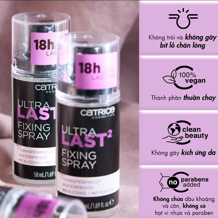 CATRICE Xịt Khóa Nền Catrice Kiềm Dầu Giữ Ẩm Căng Bóng Catrice Fixing Spray 50ml | NHÍM HOUSE