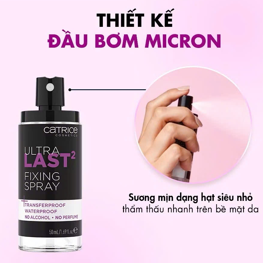 CATRICE Xịt Khóa Nền Catrice Kiềm Dầu Giữ Ẩm Căng Bóng Catrice Fixing Spray 50ml | NHÍM HOUSE