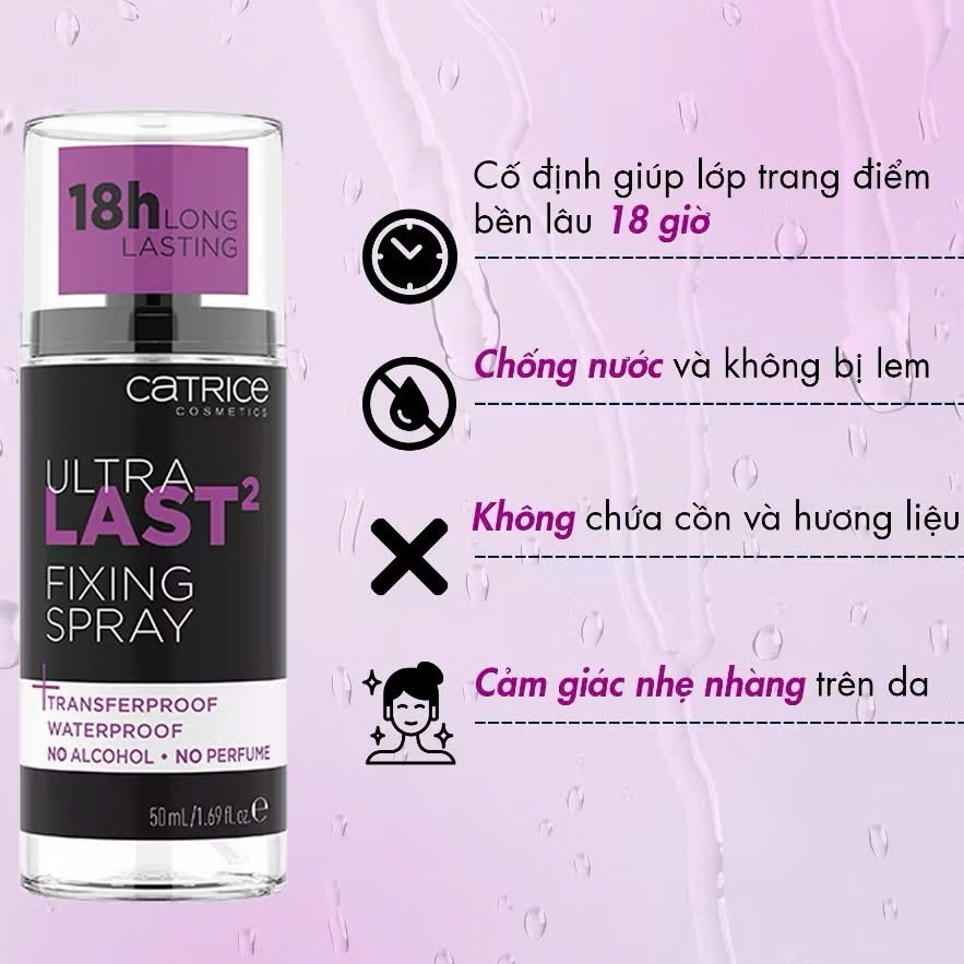 CATRICE Xịt Khóa Nền Catrice Kiềm Dầu Giữ Ẩm Căng Bóng Catrice Fixing Spray 50ml | NHÍM HOUSE