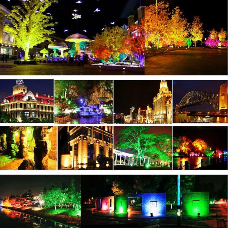 Đèn Pha Led RGB 10w/20w/30w/50w/100w Chống Nước Trang Trí Sân Vườn Tòa nhà Biển hiệu Bảo Hành 1-2 Năm