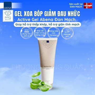 Gel Xoa Bóp giảm đau nhức lưu thông máu huyết hỗ trợ giãn tĩnh mạch Active Gel Abena Đan Mạch