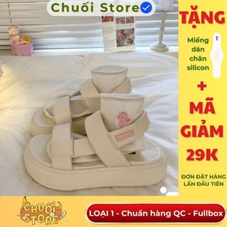 Dép quai hậu nữ da PU tổng hợp dệt vải đế cao su êm chân thoải mái nữ tính nhẹ nhàng