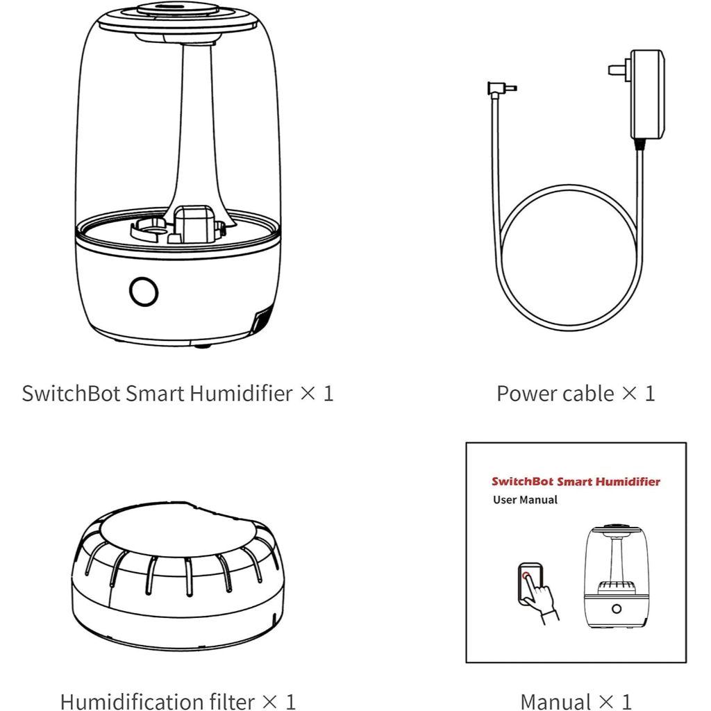 Switchbot Wifi Smart Ultrasonic Huminifier, dung tích 3500ml, ngăn tinh dầu riêng