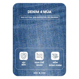 [SALE OFF] Quần jeans nữ coolmax YODY ống vẩy nhẹ cơ bản co giãn nhẹ QJN7046