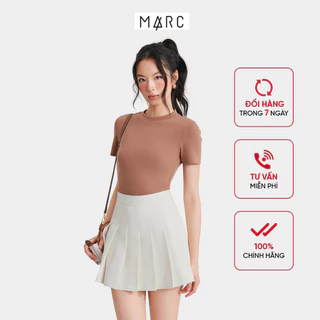 Chân váy mini tennis ngắn nữ MARC FASHION cơ bản xếp ly dáng xòe CBLT021023