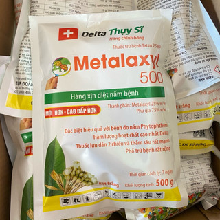 500gr Metalaxyl vàng TATSU 25WP trừ thán thư, vàng lá, phấn trắng, héo xanh, thối trái, lưu dẫn 2 chiều, mát cây