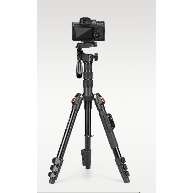 Tripod Yunteng VCT-190 - Chân Đế 1m86 Kèm Remote Đầu Kẹp Và Túi Đựng, Tháo Rời Làm Gậy Selfie