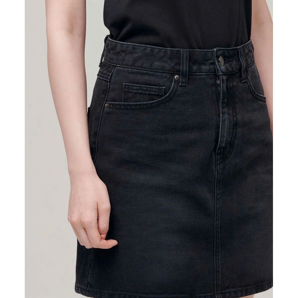 (BomoHouse) Chân váy ngắn kaki jean Musins@ xuất Hàn - dư xịn VNXK