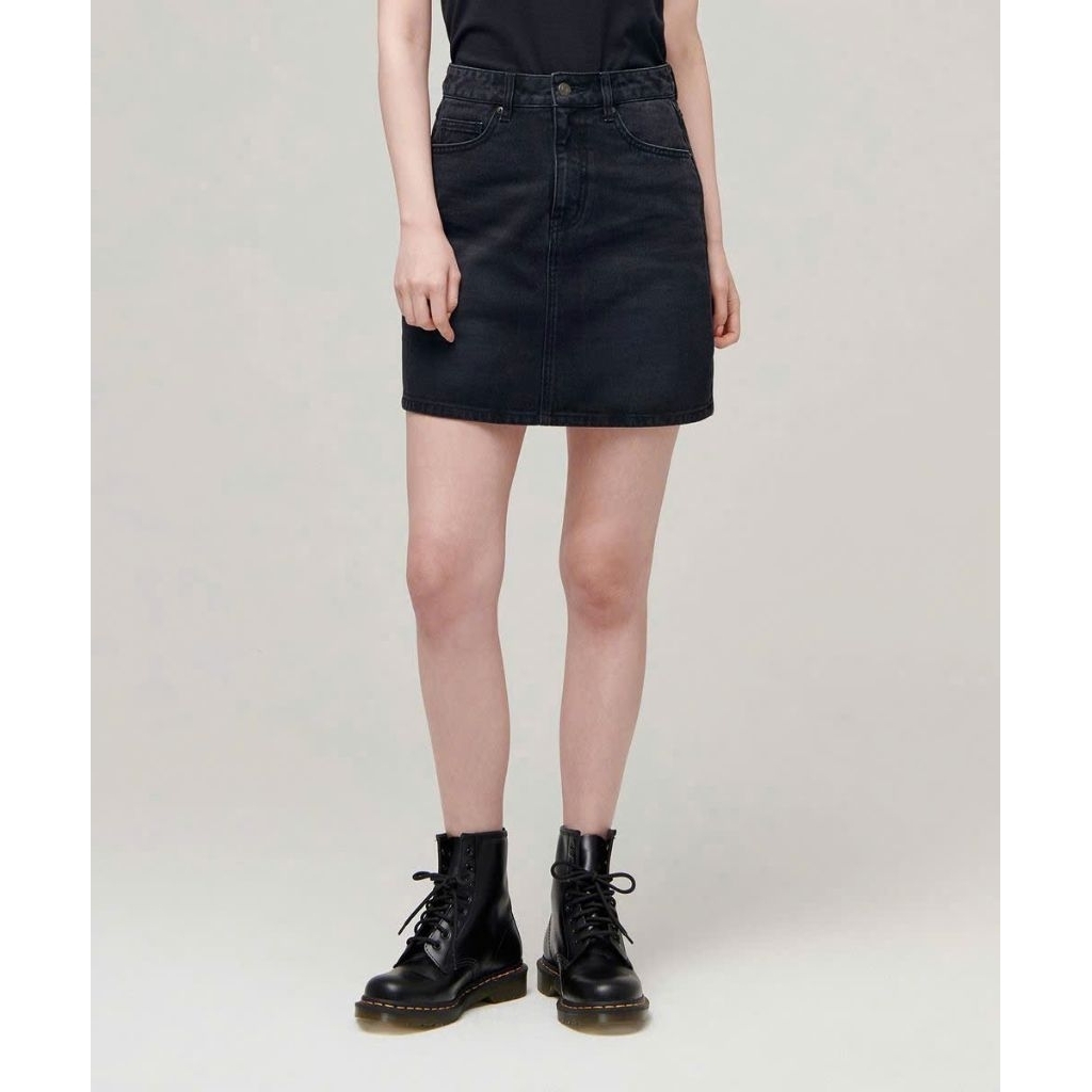 (BomoHouse) Chân váy ngắn kaki jean Musins@ xuất Hàn - dư xịn VNXK