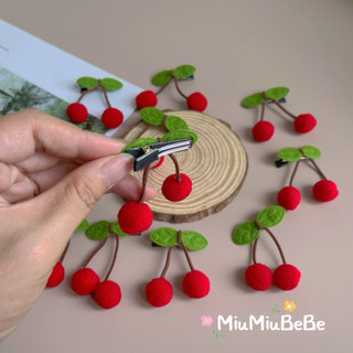 Set 2 kẹp tóc cherry bé xinh dễ thương cho bé