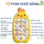Điện Thoại Đồ Chơi Hình Gà Con Phát Nhạc Có Đèn Tặng Kèm Dây Đeo Giáo Dục Sớm Cho Bé - BỐ KHỦNG LONG