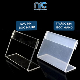 Combo 2 Cái Menu mica chữ L, Bảng mica để bàn chữ L trong suốt, Bảng mica chữ L - Lỗi 1 đổi 1