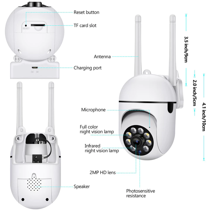 Wi-Fi Security Camera – with Mic – 6