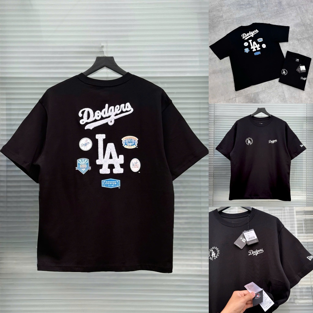 [Authentic💯] Áo New Era Logo Dodgers Thêu 13036472 Áo Thun New Era Chính  Hãng Full Tem Tag