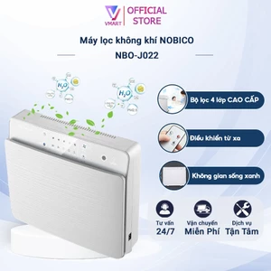 Máy lọc không khí Nobico NBO-J022 Cao Cấp bộ lọc 4 lớp loại bỏ bụi mịn đến 99,89%, Ion âm mật độ cao, điều khiển từ xa