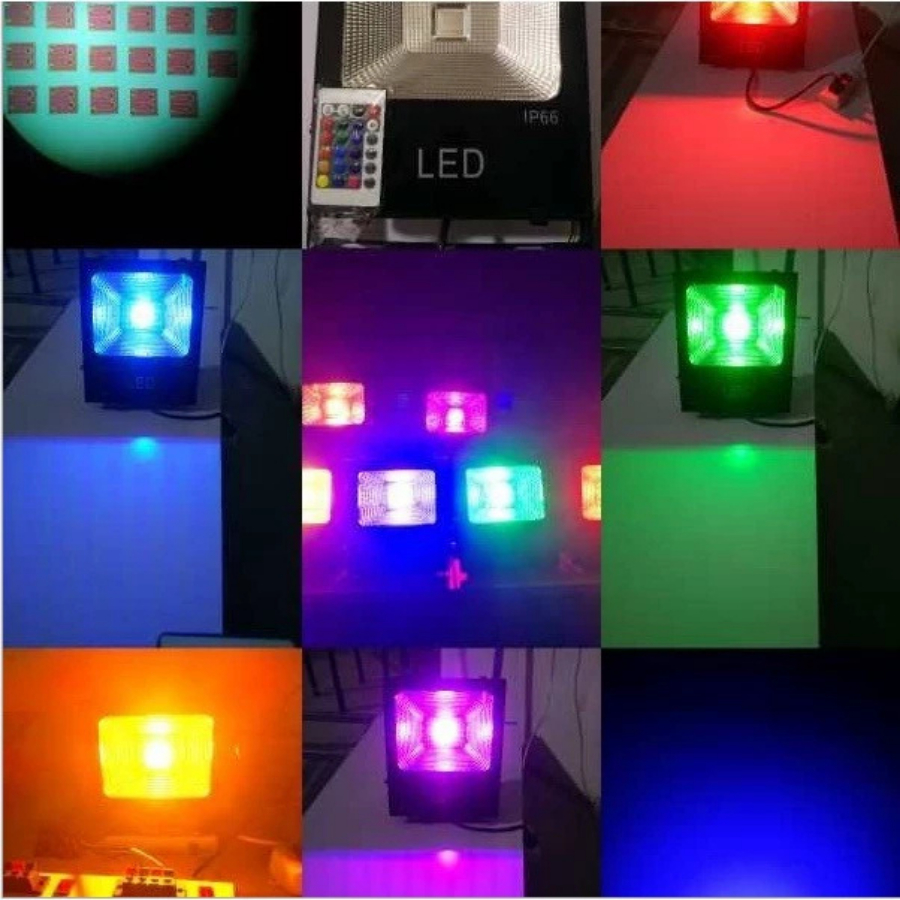 Đèn Pha LED đổi màu RGB loại thường (BH 1 năm) và loại tốt (BH 2 năm) Đèn Rọi Bảng hiệu Tòa Sân Vườn Chống nước IP6