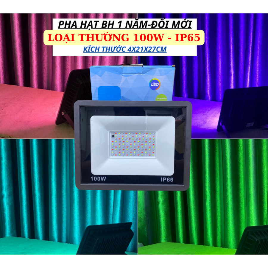 Đèn Pha LED đổi màu RGB loại thường (BH 1 năm) và loại tốt (BH 2 năm) Đèn Rọi Bảng hiệu Tòa Sân Vườn Chống nước IP6