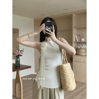 LT - Áo len sát nách nơ hoa, len mongtoghi chất siêu đanh lì phom chuẩn 1120