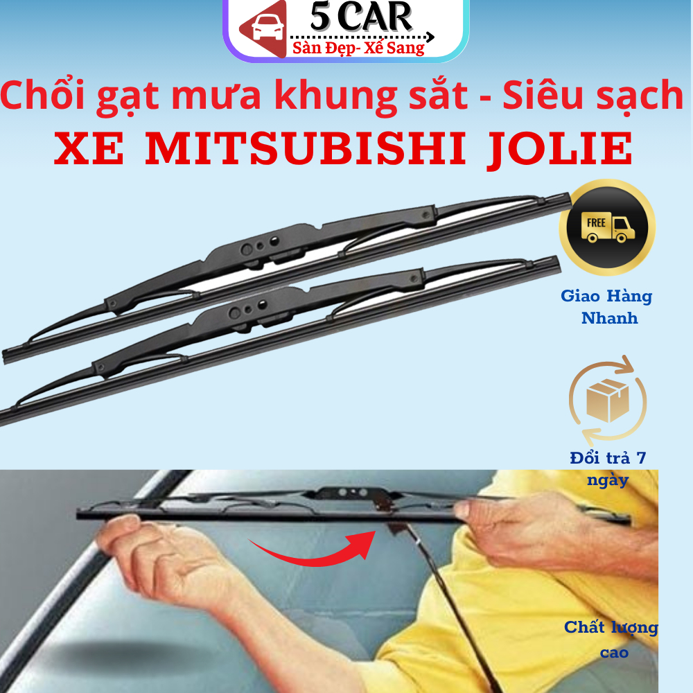 [TSG]Gạt mưa xe Mitsubishi Jolie Gạt Khung sắt lưỡi silicon chính hãng - Gạt siêu sạch siêu bền- ( Giá 1 đôi )
