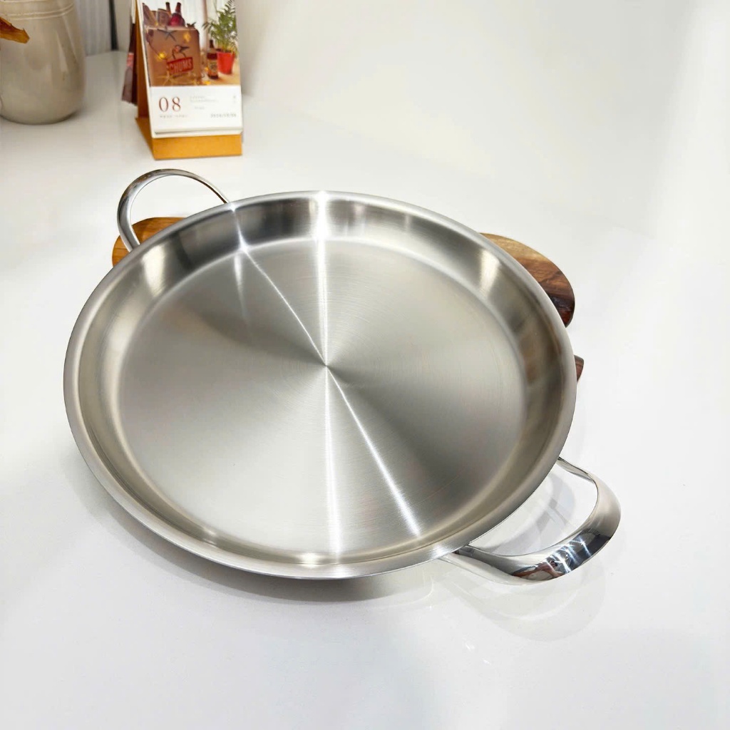 Chảo Inox Chockmen 30cm Chiên Rán Đa Năng, Chảo Bít Tết Chockmen CKM269