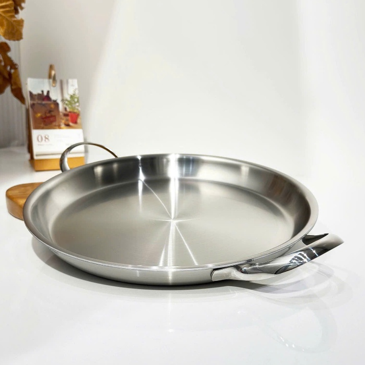 Chảo Inox Chockmen 30cm Chiên Rán Đa Năng, Chảo Bít Tết Chockmen CKM269