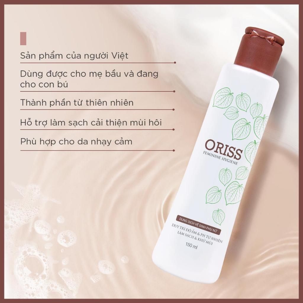 Combo 3 dung dịch vệ sinh phụ nữ Oriss trầu không dịu nhẹ hỗ trợ khử mùi, không gây khô rát 150ml/Chai