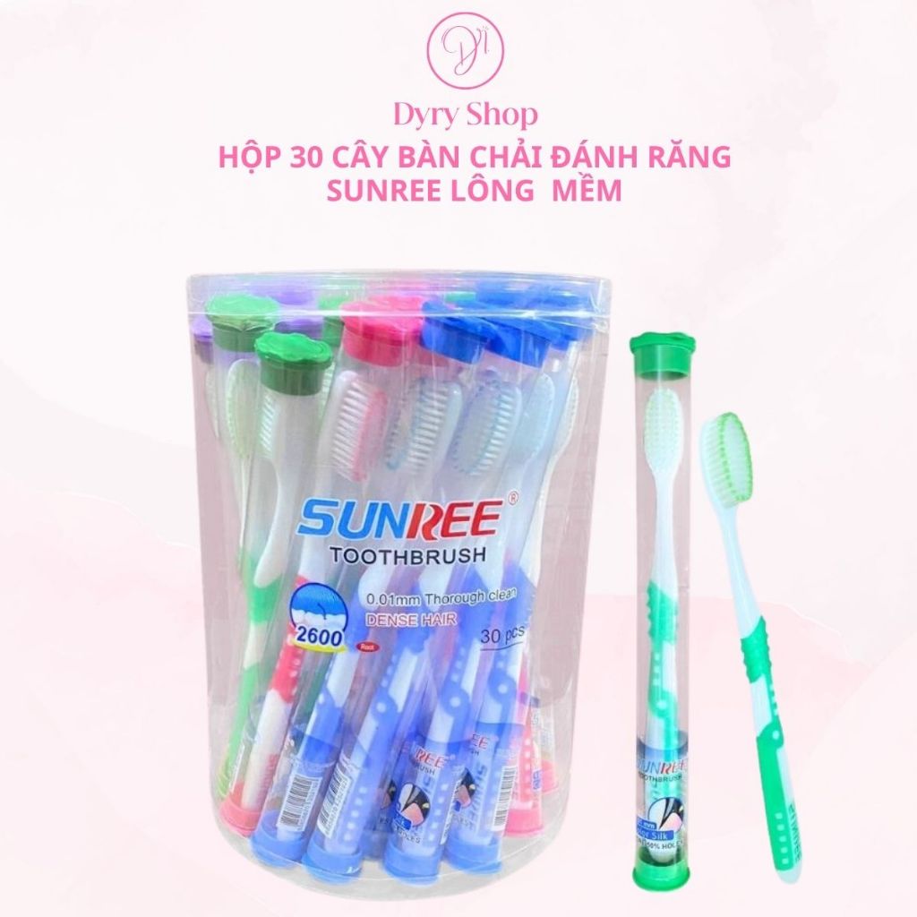 Hộp 30 cây bàn chải đánh răng bảo vệ nướu Sunree Thái Lan | Shopee Việt Nam