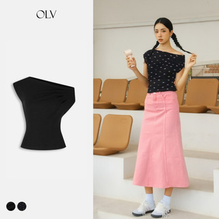 Áo thun OLV ôm sát lệnh vai Kaede 2 kiểu mặc thanh lịch trẻ trung