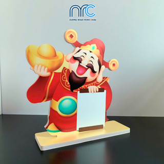 Mã QR để bàn, Bảng qr thanh toán, Bảng quét qr Mèo May Mắn - Thần Tài thu hút tài lộc