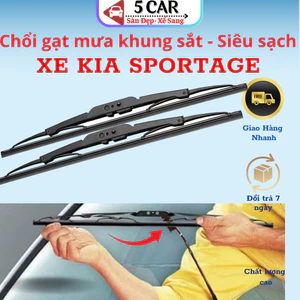 Gạt mưa xe Kia Sportage Gạt Khung sắt lưỡi silicon chính hãng - gạt siêu sạch, siêu bền ( Giá 1 đôi )