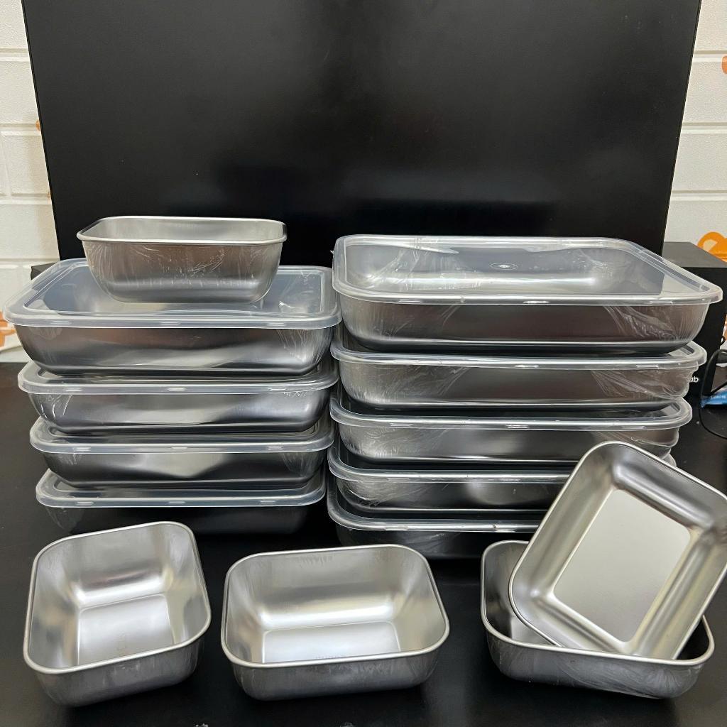 COMBO 10 Hộp Đựng Thực Phẩm Inox Gồm 3 hộp Đại 25x20x6 - 3 hộp trung 22x15x6 - 4 hộp nhỏ 13.5x10.5x6, Kèm Nắp Đậy
